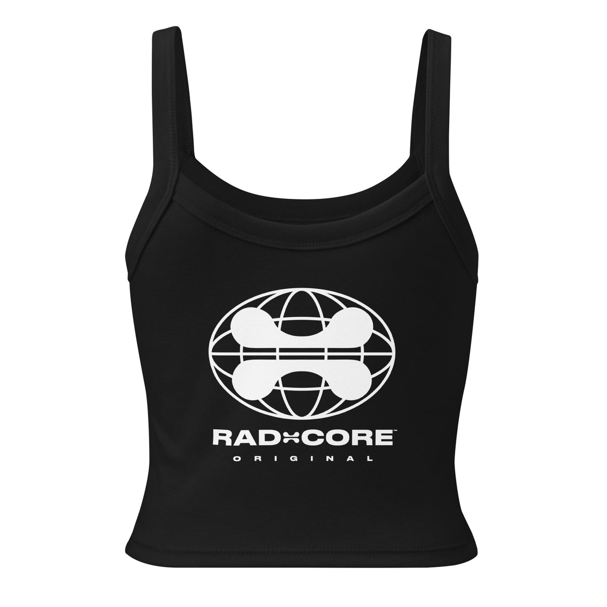 RADxCORE Original Women's Ribbed Crop Top (Back)